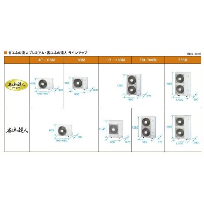 画像2: 岐阜・静岡・愛知・三重・業務用エアコン　日立　てんかせ2方向　フォー　RCID-AP335GHW3　335型（12馬力）　「省エネの達人・プレミアム」　三相200V